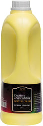 Creative Inspirations Acrylic Paint - Lemon Yellow - 1.8 Liter - Smooth & Creamy Consistency, Vibrant Pigmentation, Great Coverage for Artists - Clean Up with Soap & Water