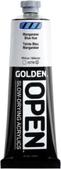 OPEN Slow-Drying Acrylics by GOLDEN, Manganese Blue Hue, 5 fl oz. tube, Professional Acrylic Paint, Transparent