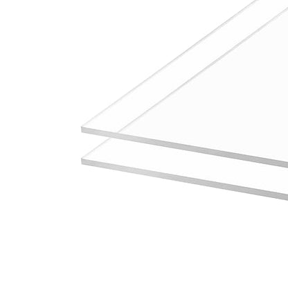 Clear Acrylic Sheet 12" x 16" Cast Plexiglass Panel 1/8" Thick (3mm) Transparent Plastic Board for Sign, Craft, Display Projects, Laser Cutting, Engraving, Pack of 2