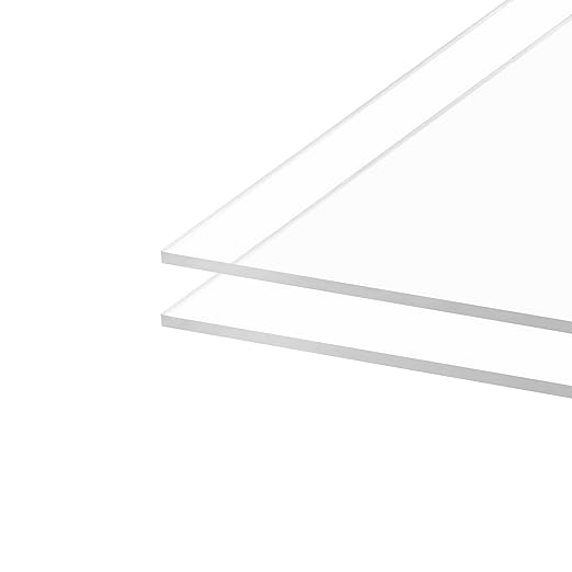 Pack of 10 Clear Acrylic Sheet 4" x 6" Cast Plexiglass Panel 1/8" Thick (3mm) Transparent Plastic Board for Sign, Craft, Display Projects, Laser Cutting, Engraving, Painting