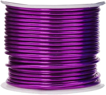 Mandala Crafts 12 Gauge Anodized Aluminum Craft Wire for Jewelry Making - 276 FT Colored Flexible Silver Lavender Purple Pink Ice Blue Turquoise Wire - Bendable for Bonsai Armature Crafting Sculpting