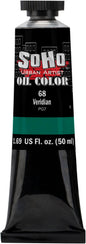 Soho Urban Artist Oil Paint - Viridian, 50 ml Tube - Best Valued Oil Colors for Painting, Excellent Pigment Load