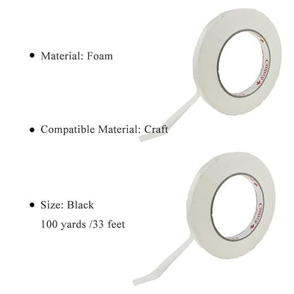 HAHIYO White 0.5Inch Wide Floral Tape, Waterproof Florist Tape Flower Wrap Adhesive Waterproof Decorative Tape for Bouquet Stem Wrapping Flower Arranging and Floral Craft, 2Rolls 200Feet/66Yard Total