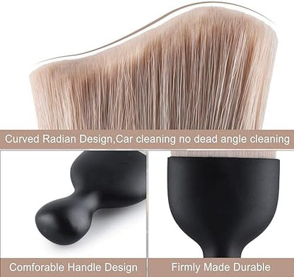 GaRhomxy Car Detailing Brushes, Car Interior Dust Sweeping Soft Brush, Soft - Image 3