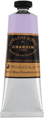 Charvin Extra Fine Professional Acrylic Paint - Provence Blue, 60ml Tube, Triple-Milled, Lightfast Pigments, Open Stock Artist Acrylic Paints in Nature-Inspired Hues