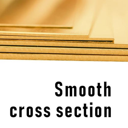 12 Gauge Brass Sheet，H62 Brass Plates Metal 0.079" Thickness x 5.9" Width x 5.9" Lenght, for Models, Crafts, Repairs, Electrical, 1Pcs