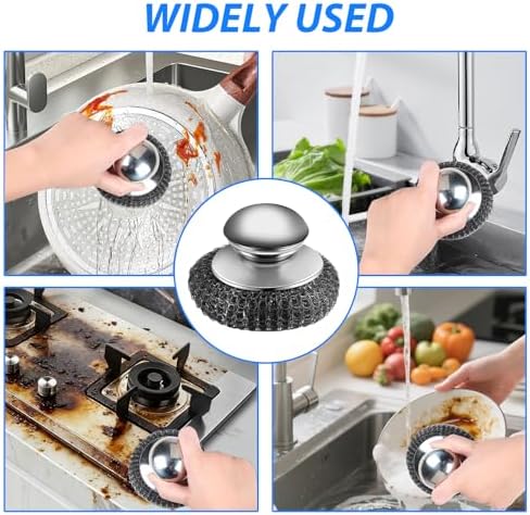 4-Pack Replaceable Steel Wool Scrubber - Image 5