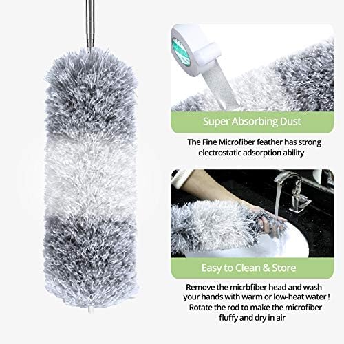 DELUX Microfiber Feather Duster Extendable Duster - Image 5