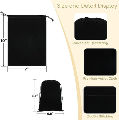 Velvet Drawstring Jewelry Bag, 50Pcs Black Dice Bag, 7x10 Tarot Card Holder, Or Wrapping Halloween Party Favors, Small Bussiness, Toys, Board Game