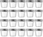 novelinks 4 oz Clear Plastic Jars with Screw-On Lids – Reusable Round Containers for Slime, Food, Spices, Crafts & Kitchen Organization – BPA-Free Storage Jars, 20 Pack