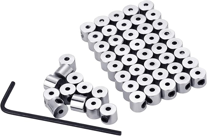 Leinuosen 60 Pieces Pin Keepers Locking Clasp Pin Backs Replacement with Wrench (Silver Color, 6 x 5 mm)