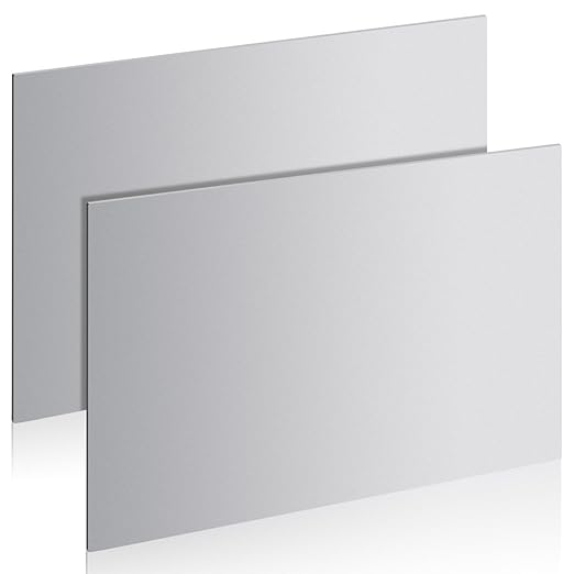 2 Pcs 18 Gauge Steel Sheets Metal Cold Rolled Steel Plate, 12" x 9" Weldable Metal Sheet for DIY Craft Projects, Industrial, Professional