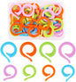 LOKUNN 50PCS Stitch Markers for Crocheting, Crochet Stitch Markers Ring for Knitting and Crocheting, Small and Large Locking