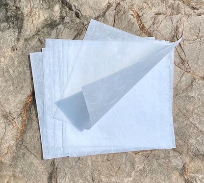 50 Sheets 6 x 6 Inches Natural Fiber Mulberry paper Sheets Square Origami Paper Arts Folding Craft, Decoration Paper, Square Folding Paper for DIY Crafts (White Color, 6x6 Inch)