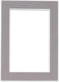 Poster Palooza 8x10 Mat Bevel Cut for 5.5x8.5 Photos - Acid Free Charcoal Grey Precut Matboard - For Pictures, Photos, Framing - 4-ply Thickness