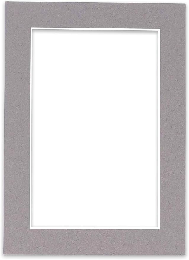 5x7 Mat for 8.5x11 Frame - Precut Mat Board Acid-Free Show Kit with Backing Board, and Clear Bags Charcoal 5x7 Photo Matte Made to Fit a 8.5x11 Picture Frame Matboard for Framing, Pack of 1 Mat