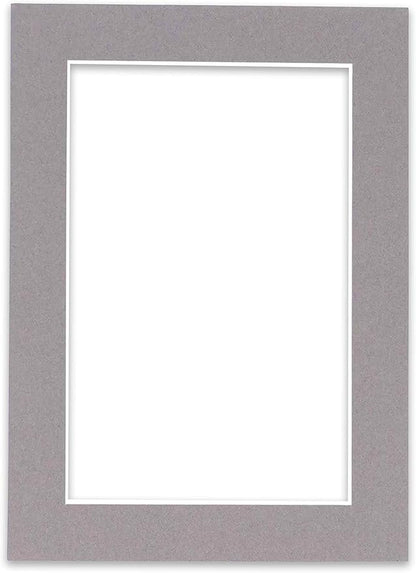 5.5x8.5 Mat for 8.5x11 Frame - Precut Mat Board Acid-Free Charcoal 5.5x8.5 Photo Matte for a 8.5x11 Picture Frame, Premium Matboard for Family Photos, Show Kits, Art, Picture Framing, Pack of 1 Mat