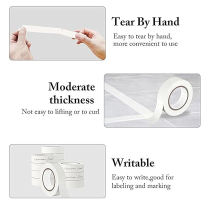 WANBAO Masking Tape Masking Tape Bulk 0.7 inch 55 Yards 3 Rolls for DIY Painting, Labeling, Packing, Craft, Art, etc, 165 Total Yards