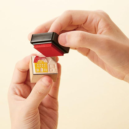 IROMOYO WARABE Stamp PAD, Small Traditional Japanese Ink Colour, Oil-Based Ink pad - Pale Violet
