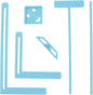 UPTTHOW 6Pcs Bookbinding Easy Scrapbooking Tool for Starter, Complete Great Stencils and Cutter Guide Kit Can Be Made into Notebook Calender Junk Journal Handbook
