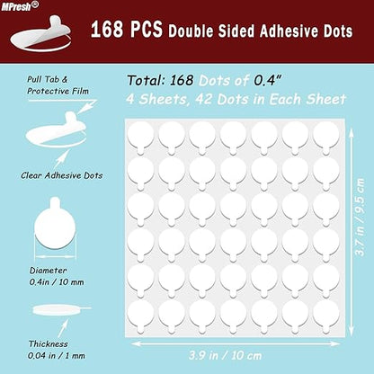 Sticky Tack Dots Easy to Peel, Clear Museum Putty Glue Gel Double Sided Mounting Sticky Tack for Action Figures Wall Hanging, Crafts, Balloons, Poster, Decorations