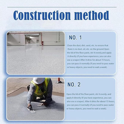 Louis Forest Epoxy Floor Paint, High-Gloss Marble Effect Epoxy Floor Coating (Blue-B,1pcs)