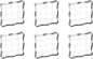 PATIKIL 1.6"x1.6" Acrylic Stamp Block, 6Pcs Clear Stamping Block with Grid Lines Decorative Mounting Blocks Wave for Scrapbooking DIY Crafts Card Making
