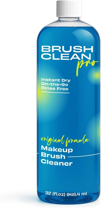 Original Makeup Brush Cleaner - Professional Cleanser for Makeup Brushes - Quick-Drying, Rinse-Free Formula - Removes Stubborn Waterproof Make Up, 32 oz