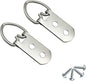 40 Pack D-Ring Steel Picture Hangers Heavy Duty with Screws Picture Frames Double Holes Clasp Picture Hang Solutions