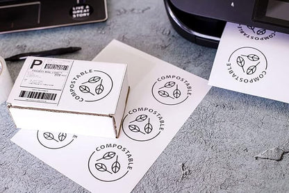 Premium Label Supply White Sticker FBA Labels – 4" x 3.33" – Laser/Inkjet Compatible – (6 per Sheet), 100 Sheets - 600 Total Adhesive Labels