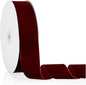 1.5" X 20 Yards Burgundy Velvet Ribbon for Christmas Tree Wreath Decoration Handmade Crafts Ornaments Gift Wrapping & Bow Making