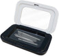 FJW Magnetic Needle Holder Case with Clear Acrylic Lid - Strong Sewing Pin Storage Case - Secure & Visible Needle Keeper for Sewing, Quilting, Crafts Small