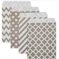 KEYYOOMY 200 Pcs Grey Candy Buffet Bags - Small Polka Dot Paper Treat Bags for Wedding & Birthday Party (5 x 7 inch)