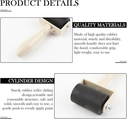 15Pcs Printmaking Brayer Rubber, Relief Printing Brayers Plastic Brayer Brayer Rollers Art Craft Roller for Printmaking,Ink,Wallpapers Stamping Gluing