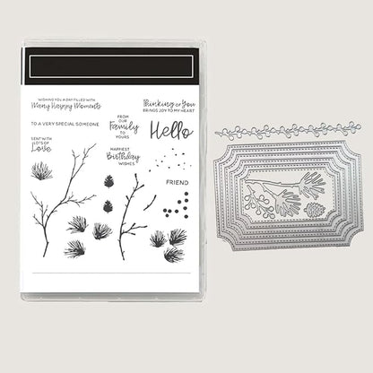 2025-2026 Stamps and Dies for Card Making, Stamps and Dies Set 2025 for Christmas and Halloween, Die Cut DIY Various Festivals Album Scrapbooking Birthdays Greeting Card (M4290)