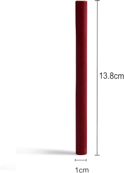 TELOSMA Matte Dark Red Glue Gun Sealing Wax Sticks Wax Seal Rod for Sealing Wine Bottle - 12 Sticks