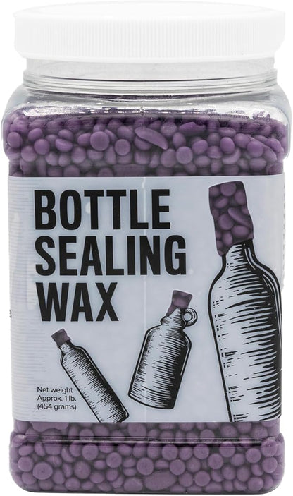 Blended Waxes, Inc. Bottle Sealing Wax, Pastille Wax Seal Beads For Wine, Beer, and Liquor Bottle Sealing, Seals Between 25-30 Bottles, 1 lb, Purple