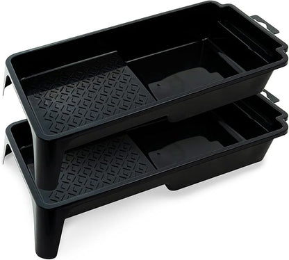 Precision Defined Paint Trays, Paint Roller Trays Liner, Plastic Paint Pan for Roller Brushes, Painting Tray for Painting with Deep Paint Pocket (Paint Roller Tray (2-Pack), 4-inch)