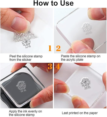 Fashion Girls Clear Stamps 6.3x4.3 Friendship Word Rubber Stamp Flower Silicone Stamps Star Heart Transparent Stamps for DIY Scrapbooking Card Making Photo Album Decor