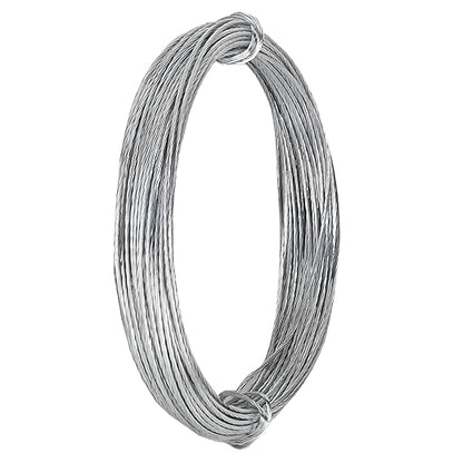 32.8 Feet/10m Stainless Steel Picture Hanging Wire, Heavy Duty Metal Wire for Photo Artwork and Picture Hanging (0.7mm/0.03in)