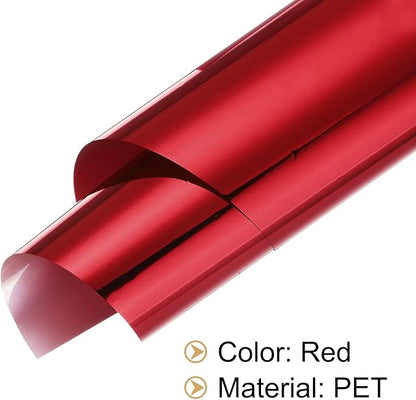 MECCANIXITY 50 Sheets Heat Reactive Foil, 20x29cm Red Foil Transfer Sheets Toner Reactive Foil Transfer Foil Sheets Hot Foil Stamping Paper for Crafts DIY Cardmaking Album Decoration