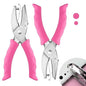 2 PCS Hole Punch, Diameter 1/4" and 1/8" Single Hole Punch, with Pink Soft Grip Hole Puncher Single, for Home, Office and Study, Suitable for Various Cardboard, Labels, and Scrapbooks