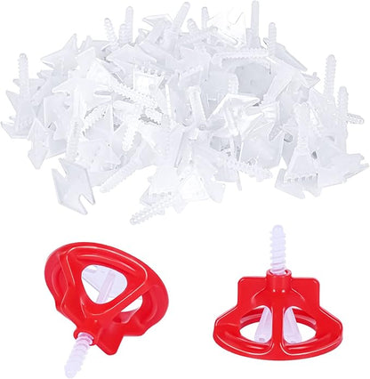 Professional Tile Leveling System Kit，Anti-Loosening Spacers/Wall, Bathroom Tiling - 1/8" Precision Alignment & Grout Spacing Tools(1000base, 1/8)