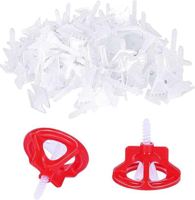 Professional Tile Leveling System Kit，Anti-Loosening Spacers/Wall, Bathroom Tiling - 1/8" Precision Alignment & Grout Spacing Tools(500base, 1/8)