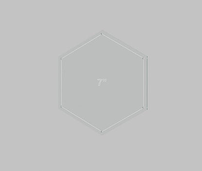Hexagon Quilting Template Set - 5", 6", 7", 8" Sizes with 1/4" Seam Allowance - Durable Acrylic Templates for Quilting, Patchwork, Crafting, & Sewing Projects - Clear Templates for Accuracy