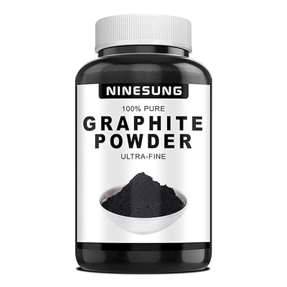 Pure Graphite Powder, 44-Micron Ultra-Fine Graphite Powder, Excellent Dry Powdered Graphite's Lubricant, Amazing Artistic Powdered Graphite's for Sketching, Drawing, Pencils, Locks - 8 oz