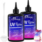 UV Resin 500g, Clear Beginner-Friendly Kit with Silicone Tools, Upgraded Formula & Crystal Clear for Jewlery Making, Craft, 250g*2 Resin UV Kit for Earring, Pendant, DIY