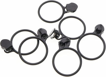 Leekayer #5 Black Nylon Coil Zippers by The Yards Bulk 10 Yards with 25pcs Black Ring Pull Sliders for DIY Tailor Sewing Craft,Luggage,Dress,Sofa Cushion,Pillow,Bag