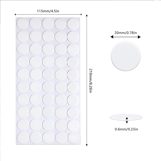 Adhesive Stick dots Two-Sided Sided Mounting Putty Stick Tack for Wall Hanging Crafts Balloons Festival Party Decorations,Clean Removable(0.78"*0.78"-1000)