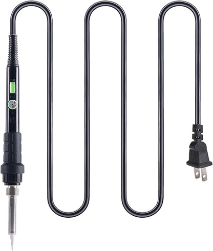 YIHUA 947-III 60W Soldering Iron Kit Temperature Adjustable 428-896°F 2-IN-1 Soldering Kit with Simple Soldering Iron Stand and Cleaning Sponge 110V US Power Plug